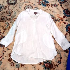 Linen beach cover-up